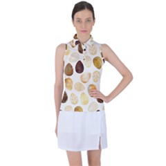 Golden Egg Easter Women s Sleeveless Polo Tee by designsbymallika