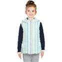 Green Stripes Kids  Hooded Puffer Vest View1