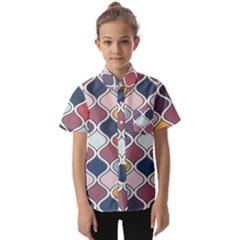 Ethnic Print Multicolor Kids  Short Sleeve Shirt by designsbymallika