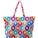 Hexagonal Color Pattern Simple Shoulder Bag View3