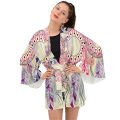 Boho Dreamcatcher Love Long Sleeve Kimono by designsbymallika