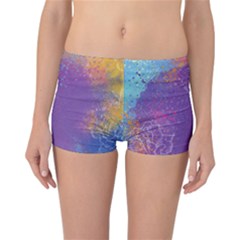 Multicolor Pastel Love Reversible Boyleg Bikini Bottoms by designsbymallika