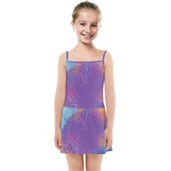 Multicolor Pastel Love Kids  Summer Sun Dress