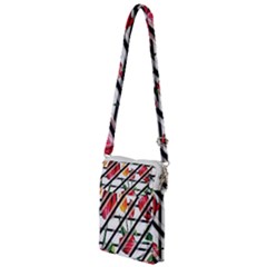 Stripes Tulips Pattern Multi Function Travel Bag