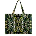 Frosted Green Leaves Repeats Zipper Mini Tote Bag View1