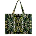 Frosted Green Leaves Repeats Zipper Mini Tote Bag View2