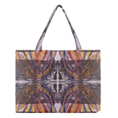 Mixed Media Symmetry Medium Tote Bag by kaleidomarblingart