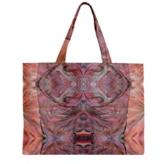 Orange Intricate Zipper Mini Tote Bag