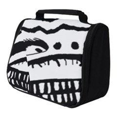 Creepy Monster Black And White Close Up Drawing Full Print Travel Pouch (small) by dflcprintsclothing