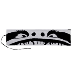 Creepy Monster Black And White Close Up Drawing Roll Up Canvas Pencil Holder (l)