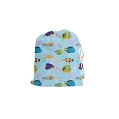 Underwater World Drawstring Pouch (small) by SychEva