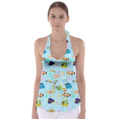 Underwater World Babydoll Tankini Top by SychEva