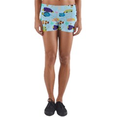 Underwater World Yoga Shorts by SychEva