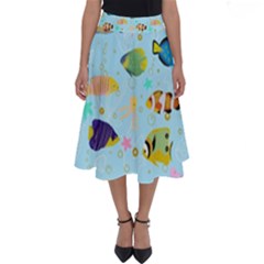 Underwater World Perfect Length Midi Skirt by SychEva