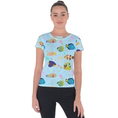 Underwater World Short Sleeve Sports Top  by SychEva