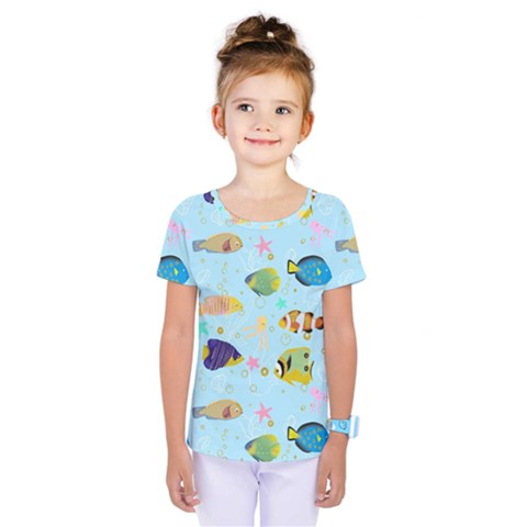 Underwater World Kids  One Piece Tee by SychEva