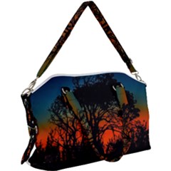 Sunset Colorful Nature Scene Canvas Crossbody Bag by dflcprintsclothing