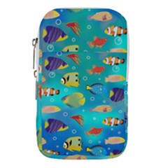 Cheerful And Bright Fish Swim In The Water Waist Pouch (large) by SychEva