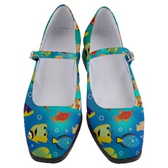 Cheerful And Bright Fish Swim In The Water Women s Mary Jane Shoes by SychEva