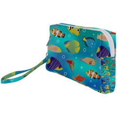 Cheerful And Bright Fish Swim In The Water Wristlet Pouch Bag (small)