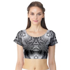 Boho Biohazard Short Sleeve Crop Top by MRNStudios