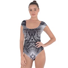 Boho Biohazard Short Sleeve Leotard  by MRNStudios