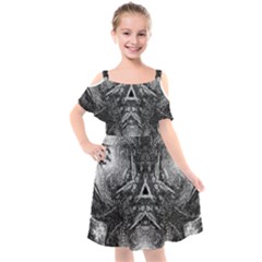 Boho Biohazard Kids  Cut Out Shoulders Chiffon Dress by MRNStudios