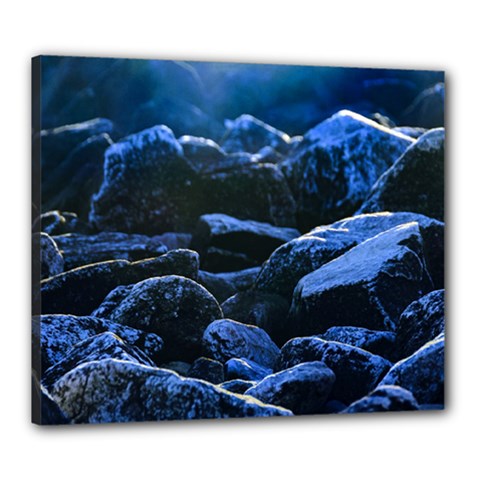 Big Rocks Illuminated By Sunlight Print Canvas 24  X 20  (stretched) by dflcprintsclothing