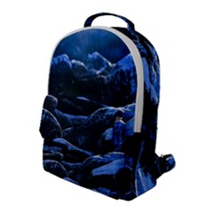 Big Rocks Illuminated By Sunlight Print Flap Pocket Backpack (large) by dflcprintsclothing