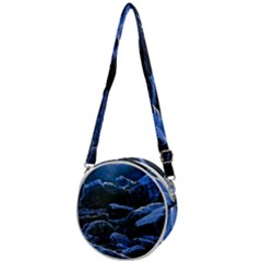 Big Rocks Illuminated By Sunlight Print Crossbody Circle Bag by dflcprintsclothing