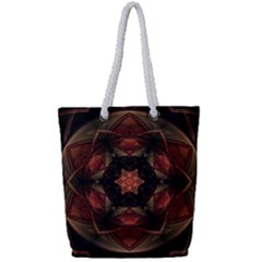 Mrn Medallion Full Print Rope Handle Tote (small) by MRNStudios