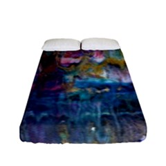 Abstract Turquoise Fitted Sheet (full/ Double Size) by kaleidomarblingart