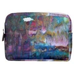 Abstract Turquoise Make Up Pouch (medium) by kaleidomarblingart