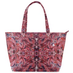 Red Arabesque Back Pocket Shoulder Bag  by kaleidomarblingart