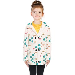 Underwater World Kids  Double Breasted Button Coat by SychEva