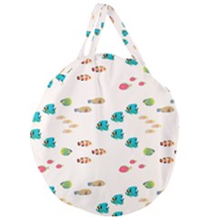 Underwater World Giant Round Zipper Tote by SychEva