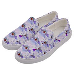 Love To The Flowers In A Beautiful Habitat Men s Canvas Slip Ons by pepitasart