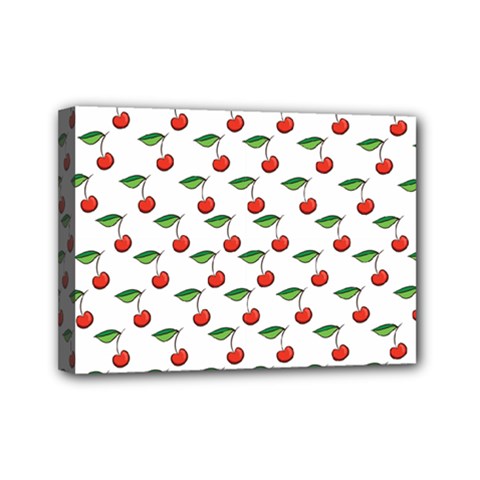 Cherries Love Mini Canvas 7  X 5  (stretched) by designsbymallika