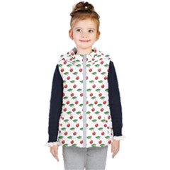 Cherries Love Kids  Hooded Puffer Vest by designsbymallika