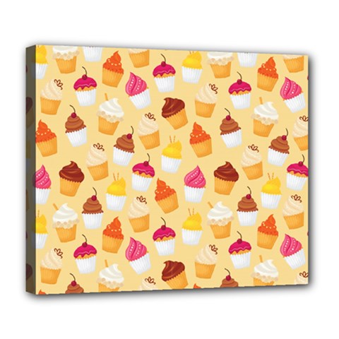 Cupcakes Love Deluxe Canvas 24  X 20  (stretched) by designsbymallika