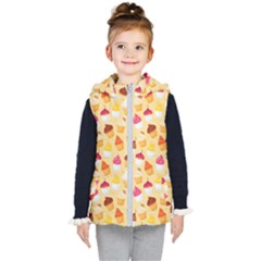 Cupcakes Love Kids  Hooded Puffer Vest by designsbymallika