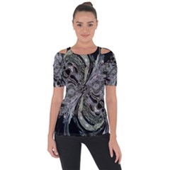 Insect Portrait Shoulder Cut Out Short Sleeve Top by MRNStudios