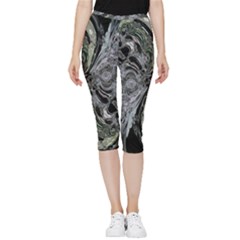 Insect Portrait Inside Out Lightweight Velour Capri Leggings  by MRNStudios