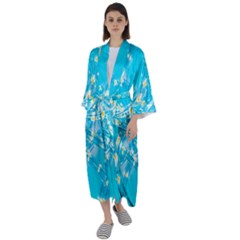 Pop Art Neuro Light Maxi Satin Kimono by essentialimage365