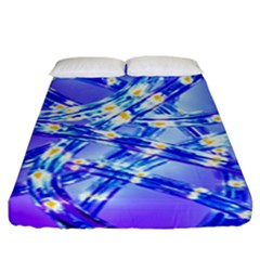 Pop Art Neuro Light Fitted Sheet (king Size) by essentialimage365