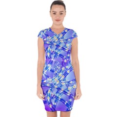 Pop Art Neuro Light Capsleeve Drawstring Dress  by essentialimage365