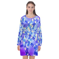 Pop Art Neuro Light Long Sleeve Chiffon Shift Dress  by essentialimage365