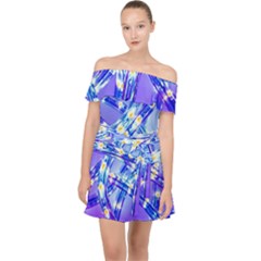 Pop Art Neuro Light Off Shoulder Chiffon Dress by essentialimage365