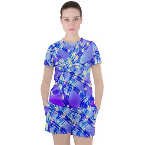 Pop Art Neuro Light Women s Tee And Shorts Set by essentialimage365