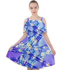 Pop Art Neuro Light Cut Out Shoulders Chiffon Dress by essentialimage365